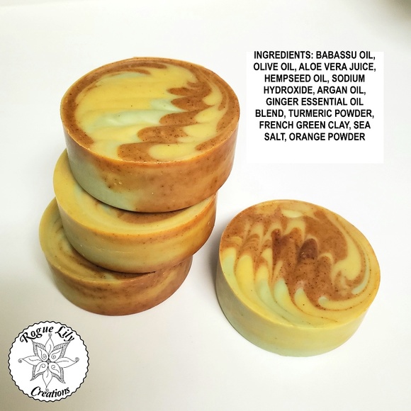 Artisan Facial Bar Soap: Turmeric Ginger Clay - Picture 3 of 3